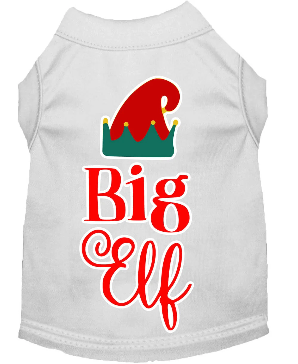 Christmas Pet Shirt Screen Printed, "Big Elf" - Image 9