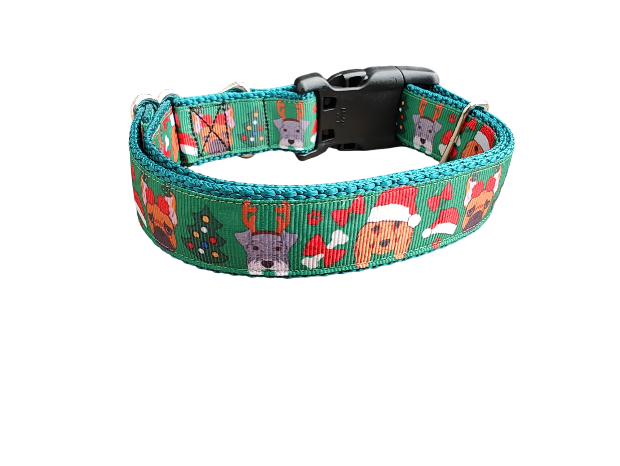 Christmas Pups Nylon Dog Collar - Image 2