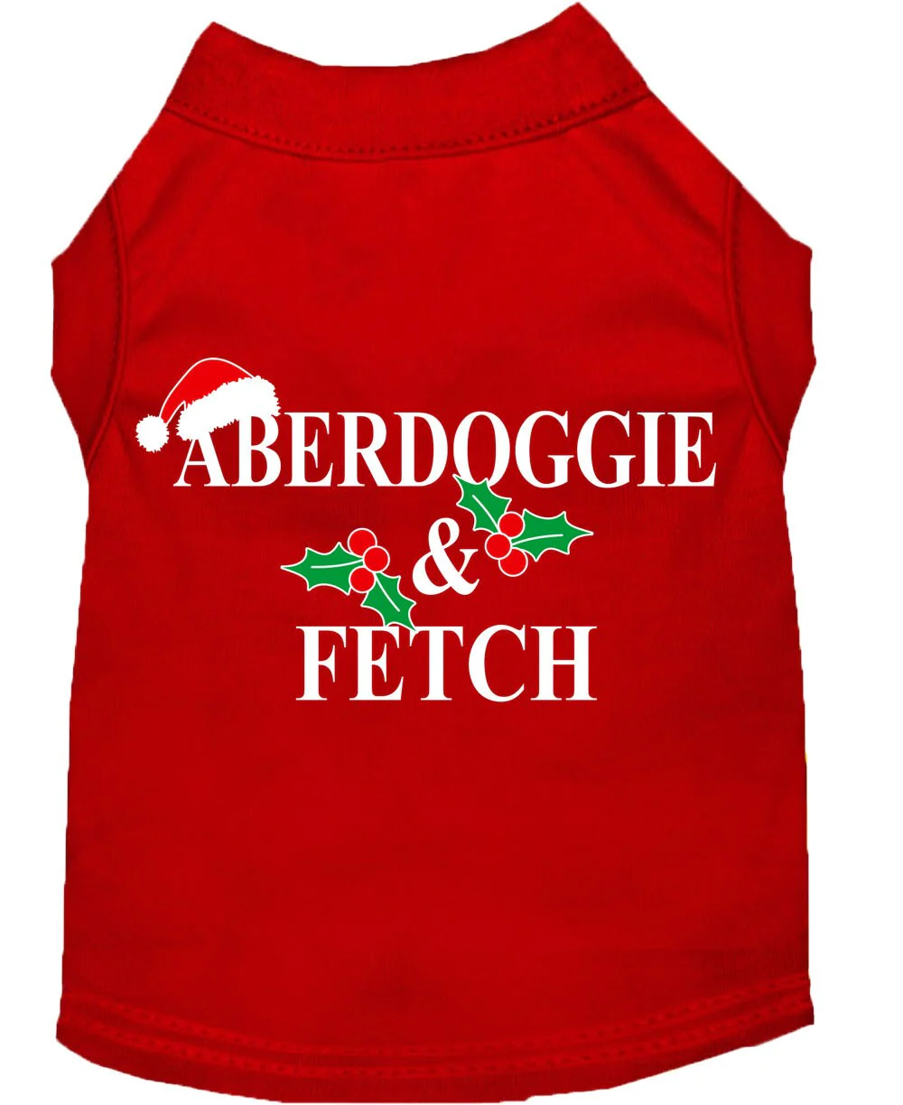 Christmas Screenprinted Dog Shirt, "Aberdoggie & Fetch" - Image 10