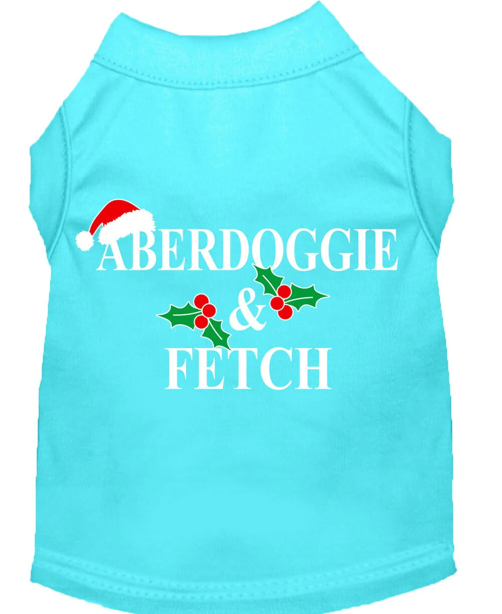 Christmas Screenprinted Dog Shirt, "Aberdoggie & Fetch" - Image 3