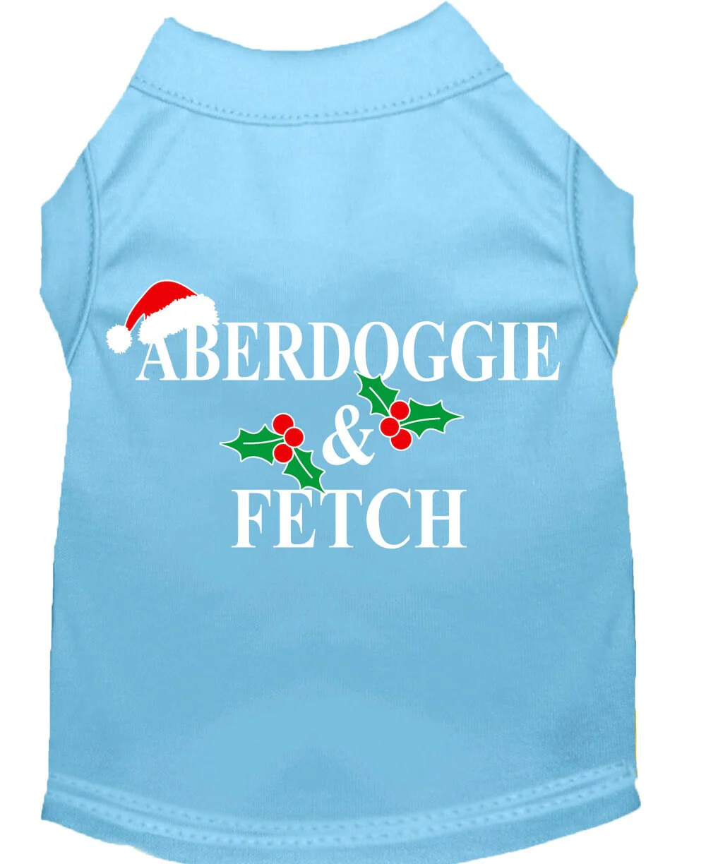 Christmas Screenprinted Dog Shirt, "Aberdoggie & Fetch" - Image 4