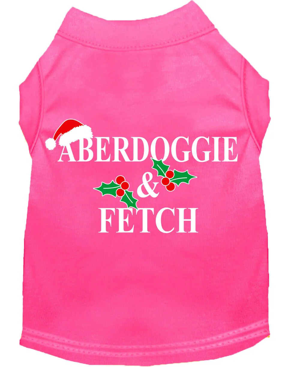 Christmas Screenprinted Dog Shirt, "Aberdoggie & Fetch" - Image 6