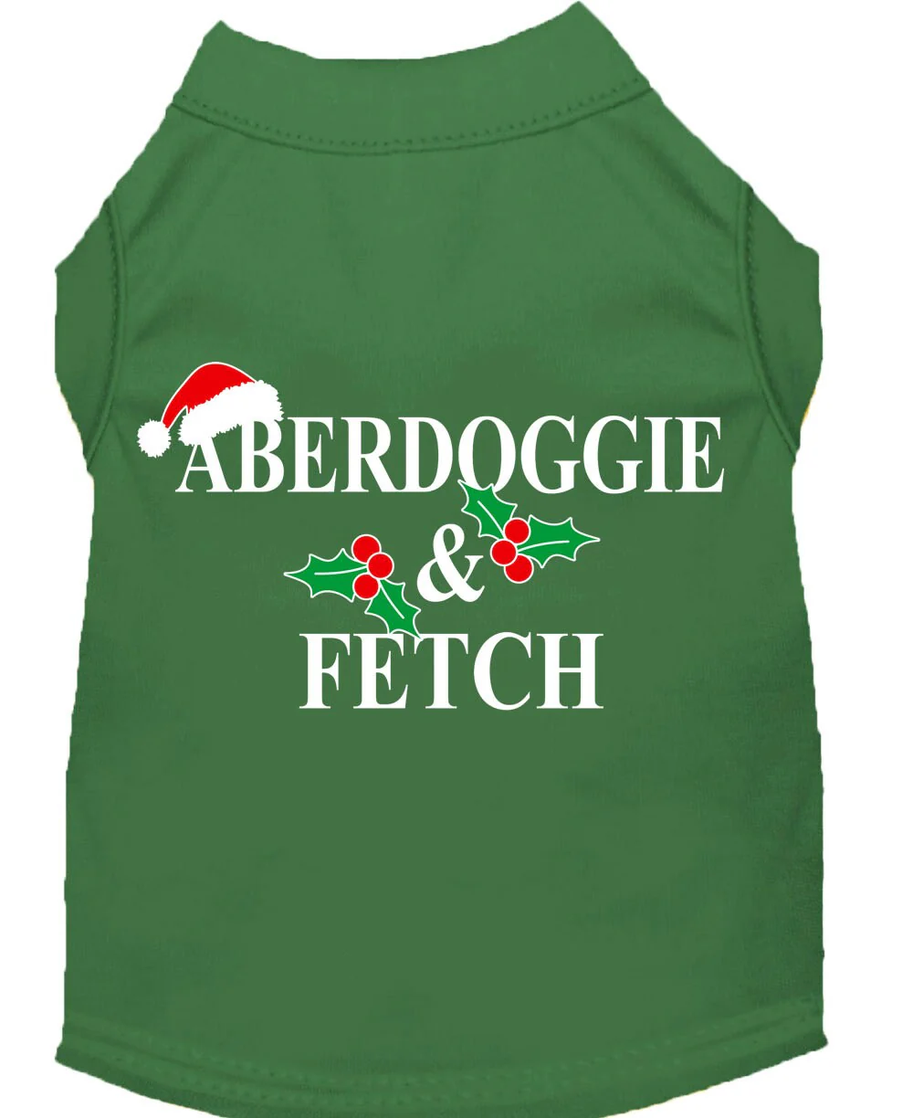 Christmas Screenprinted Dog Shirt, "Aberdoggie & Fetch" - Image 7