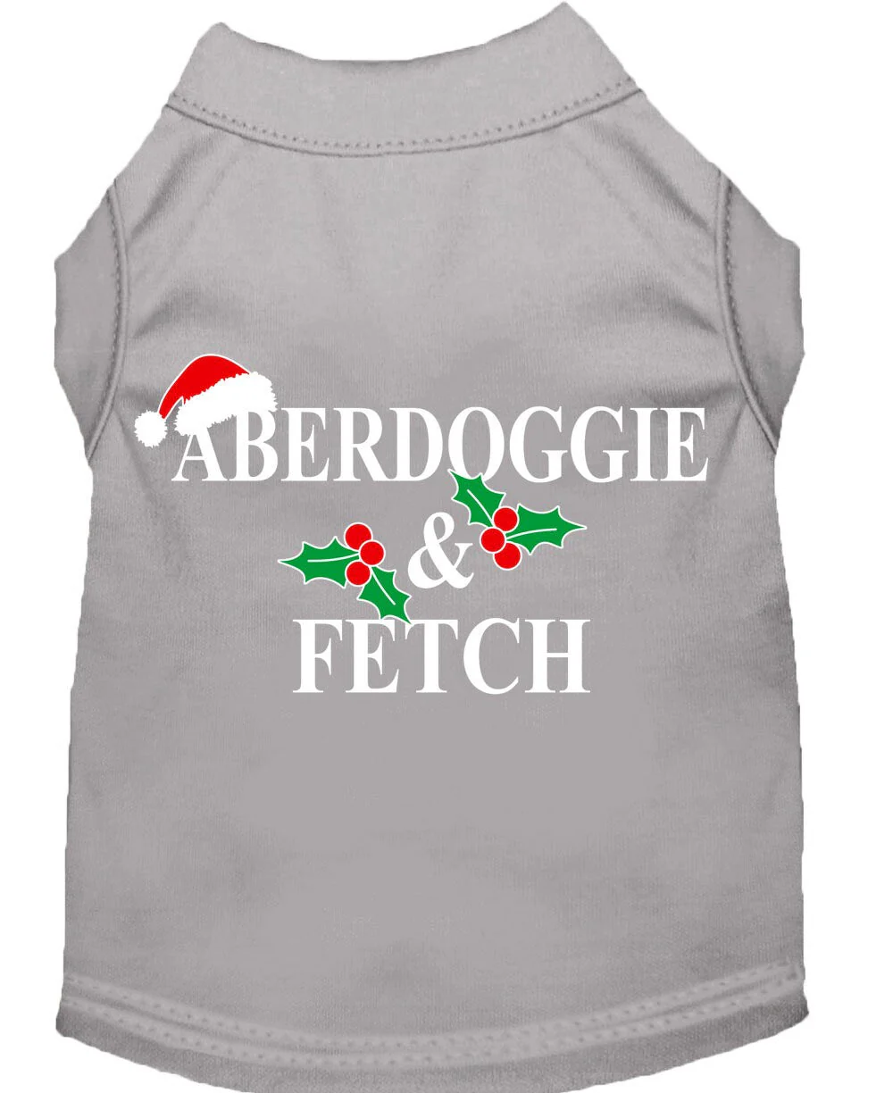 Christmas Screenprinted Dog Shirt, "Aberdoggie & Fetch" - Image 8