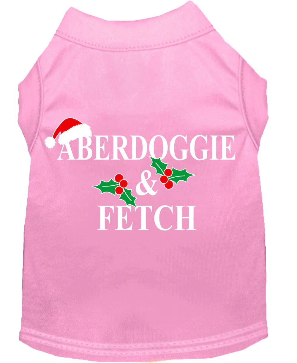 Christmas Screenprinted Dog Shirt, "Aberdoggie & Fetch" - Image 9