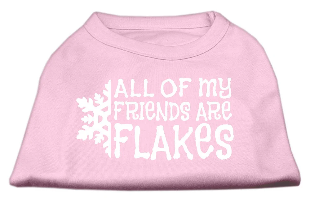 Christmas Screenprinted Dog Shirt, "All My Friends Are Flakes" - Image 5