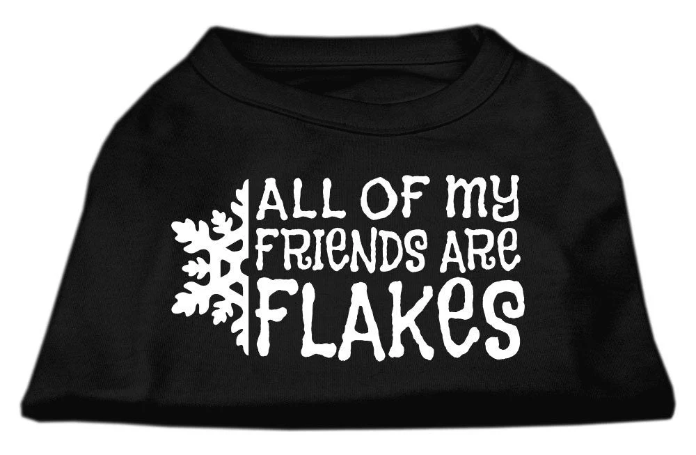 Christmas Screenprinted Dog Shirt, "All My Friends Are Flakes" - Image 8