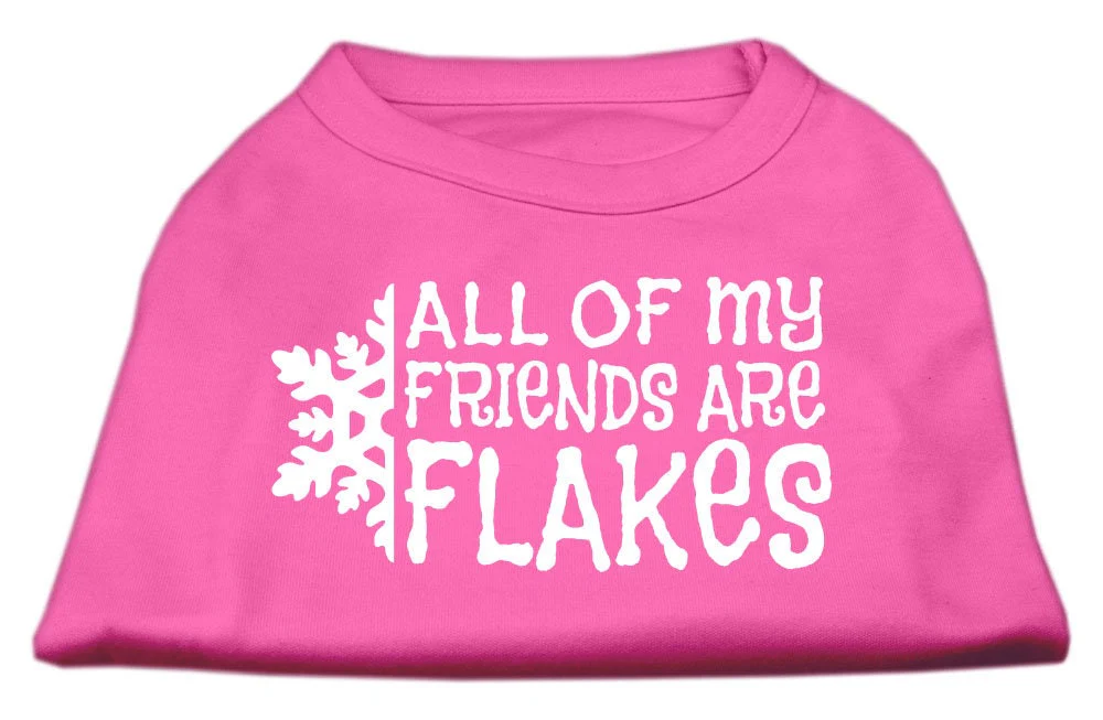 Christmas Screenprinted Dog Shirt, "All My Friends Are Flakes" - Image 9