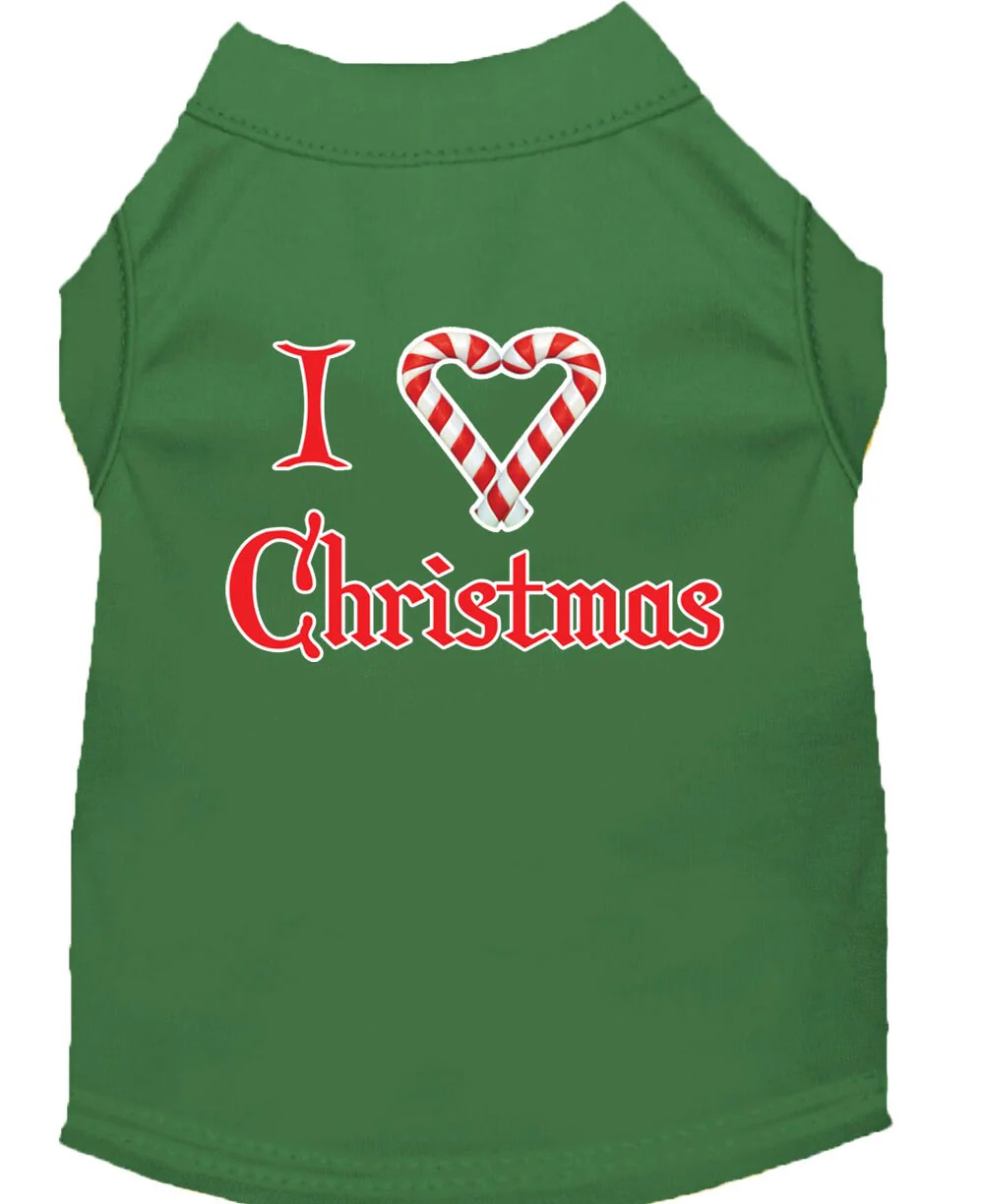 Christmas Screenprinted Dog Shirt, "I Heart Christmas" - Image 10