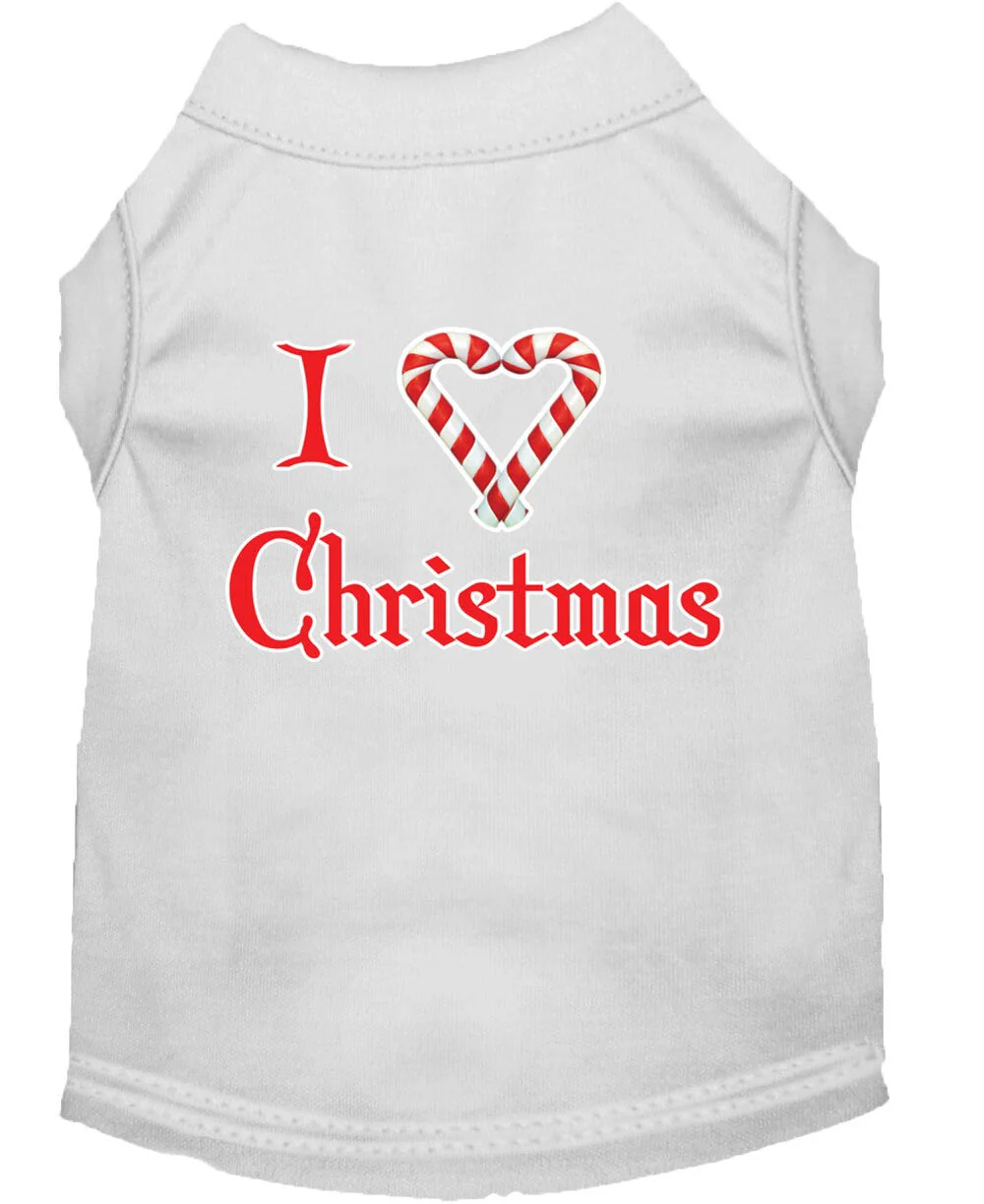 Christmas Screenprinted Dog Shirt, "I Heart Christmas" - Image 7