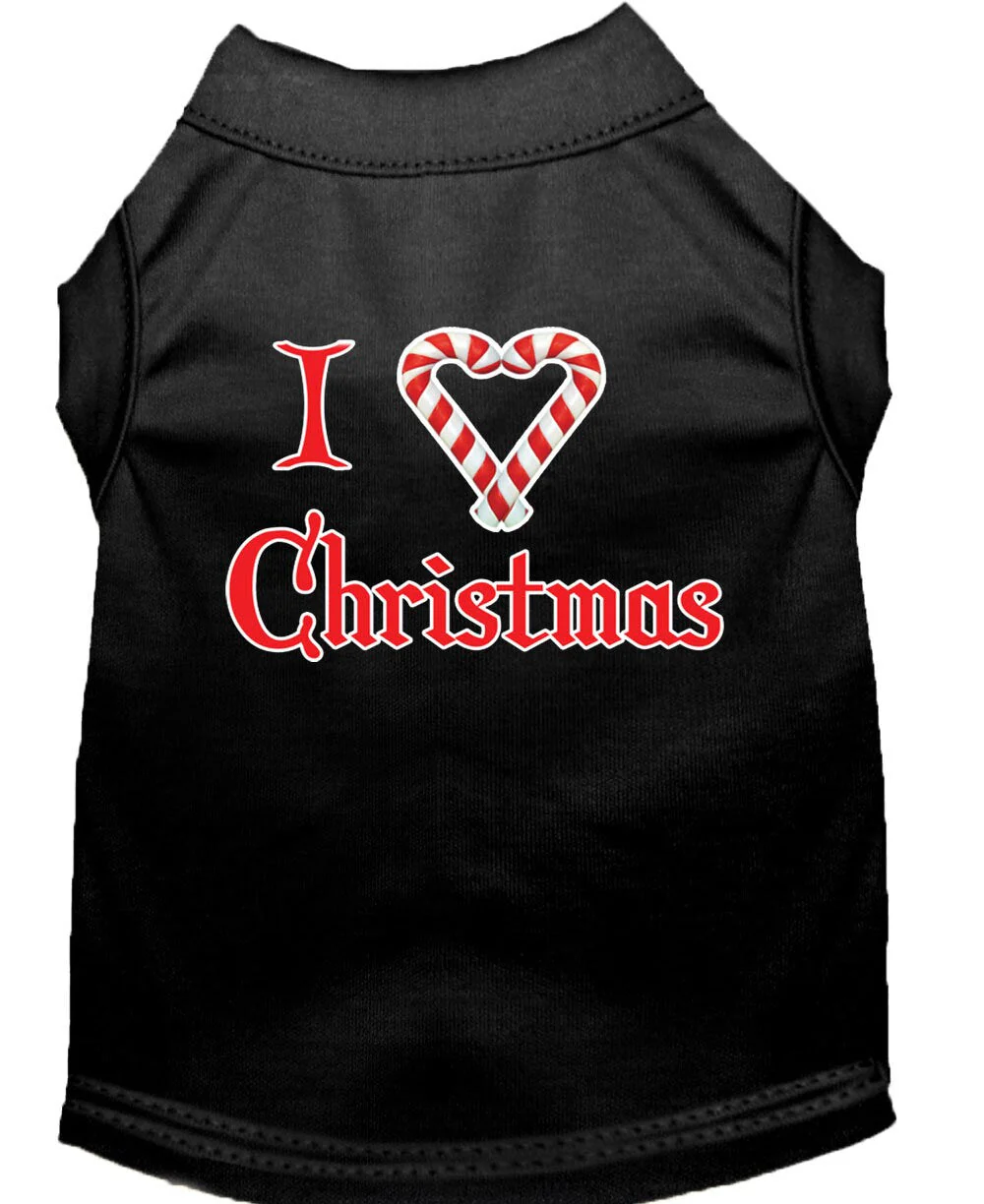Christmas Screenprinted Dog Shirt, "I Heart Christmas" - Image 8