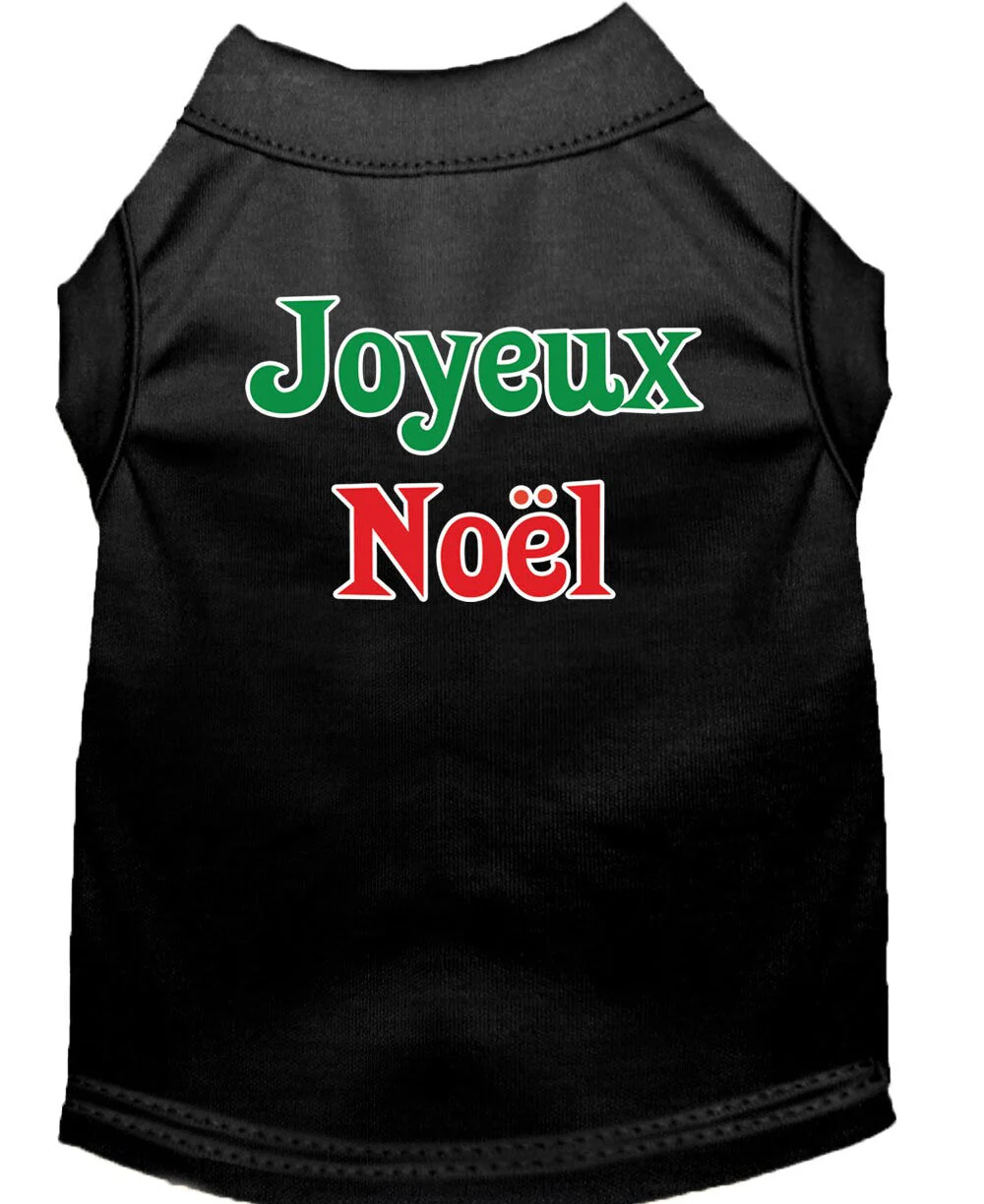 Christmas Screenprinted Dog Shirt, "Joyeux Noel" - Image 10