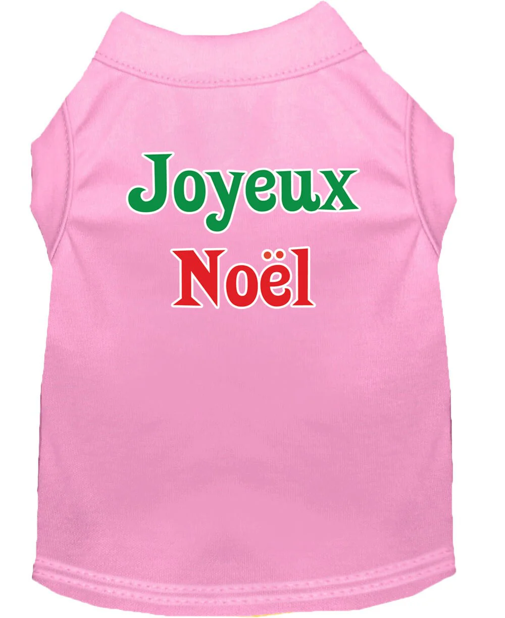 Christmas Screenprinted Dog Shirt, "Joyeux Noel" - Image 5