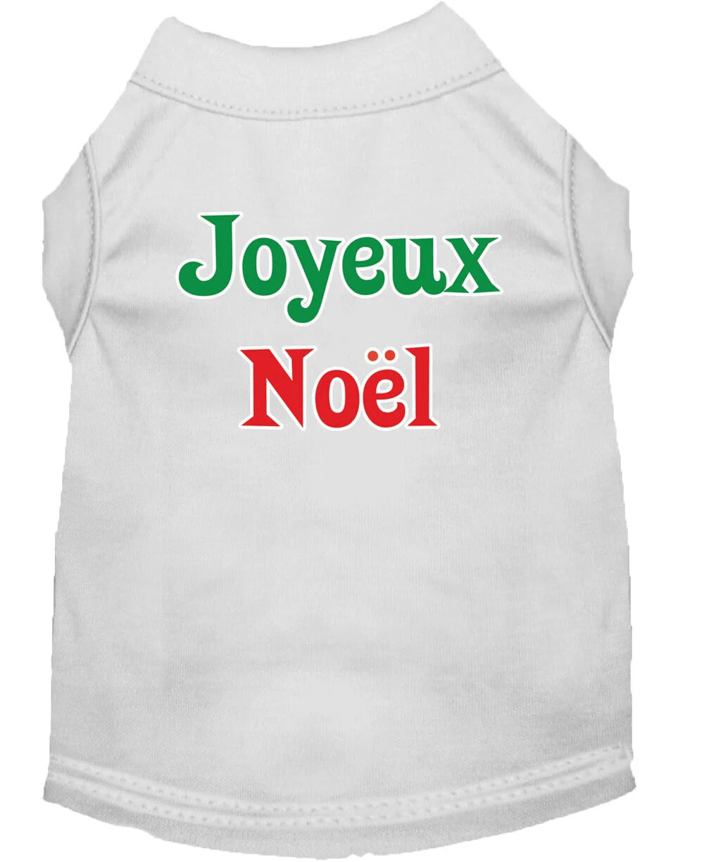 Christmas Screenprinted Dog Shirt, "Joyeux Noel" - Image 7