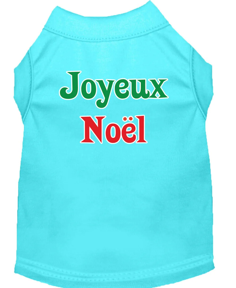Christmas Screenprinted Dog Shirt, "Joyeux Noel" - Image 8