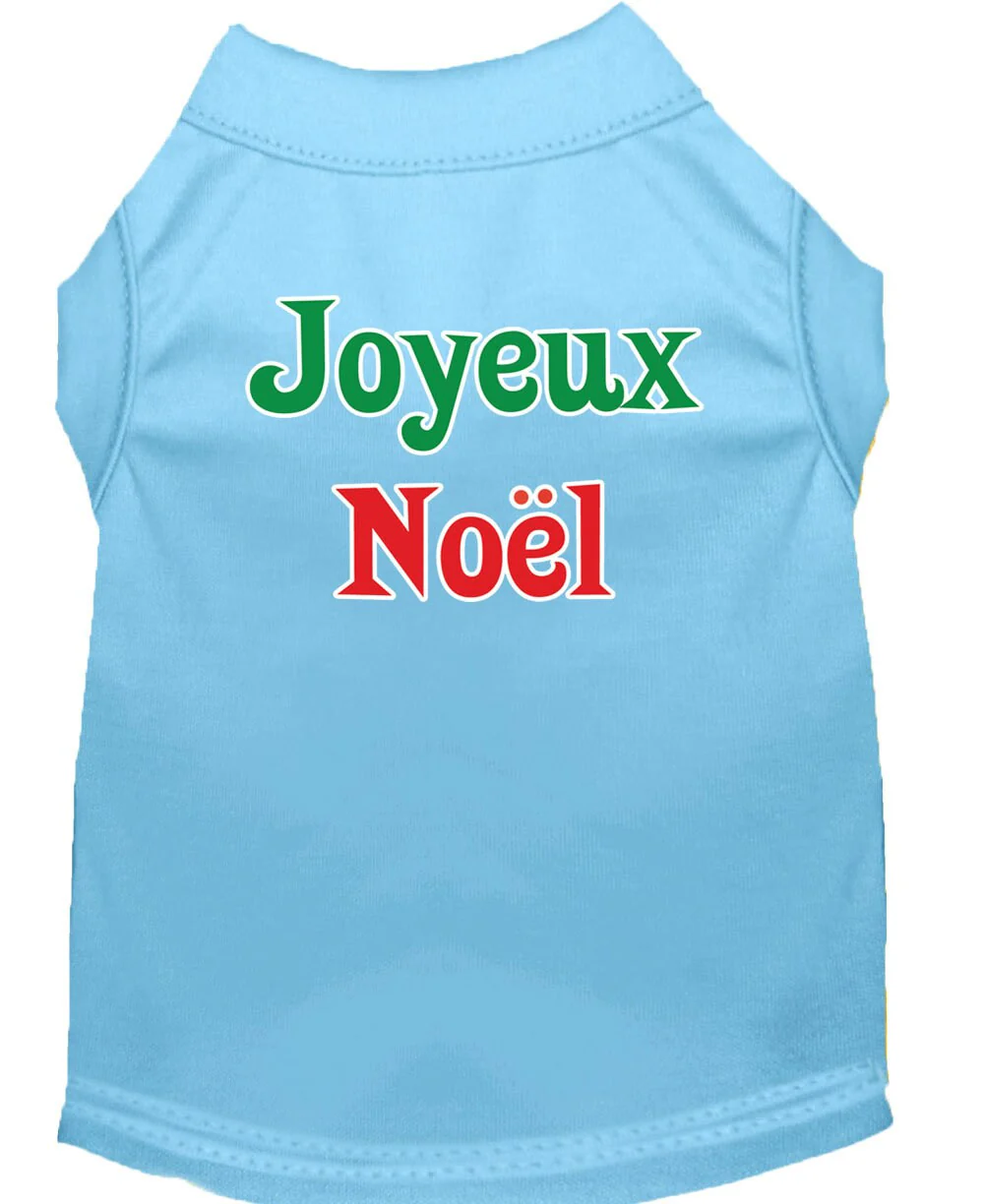 Christmas Screenprinted Dog Shirt, "Joyeux Noel" - Image 9