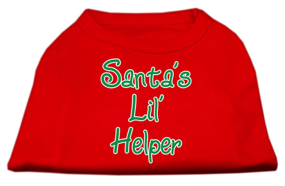 Christmas Screenprinted Dog Shirt, "Santa's Lil Helper" - Image 2