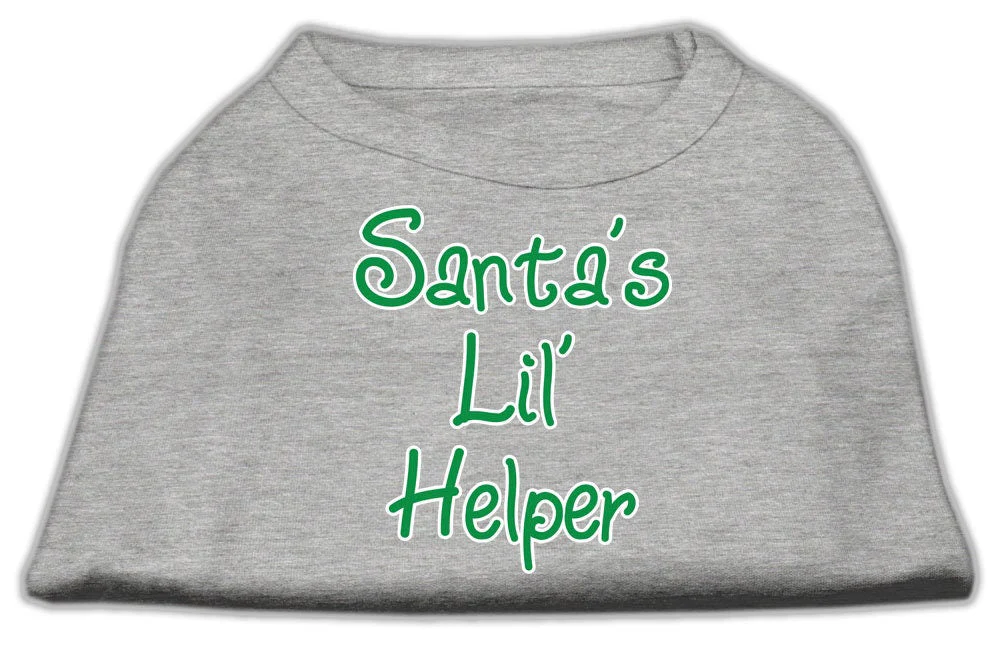 Christmas Screenprinted Dog Shirt, "Santa's Lil Helper" - Image 5