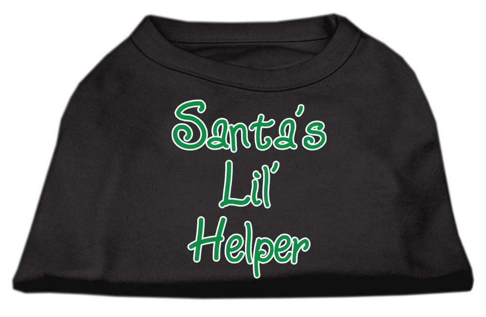 Christmas Screenprinted Dog Shirt, "Santa's Lil Helper" - Image 6