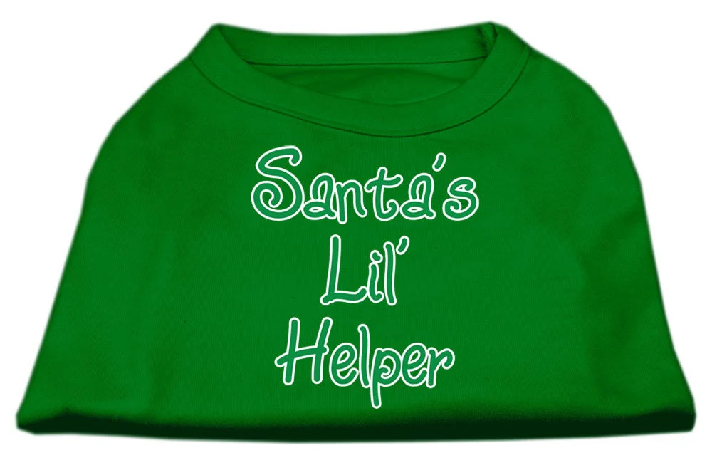 Christmas Screenprinted Dog Shirt, "Santa's Lil Helper" - Image 8