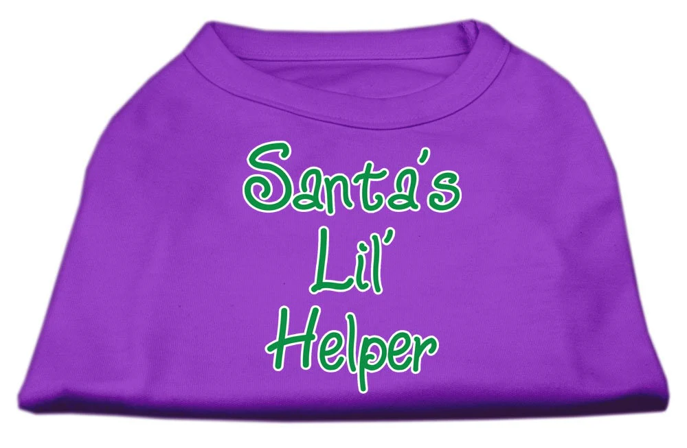 Christmas Screenprinted Dog Shirt, "Santa's Lil Helper" - Image 9