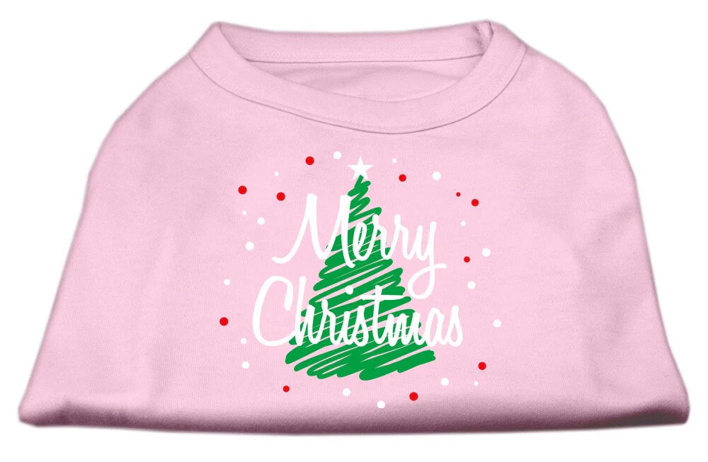 Christmas Screenprinted Dog Shirt, "Scribble Merry Christmas" - Image 10