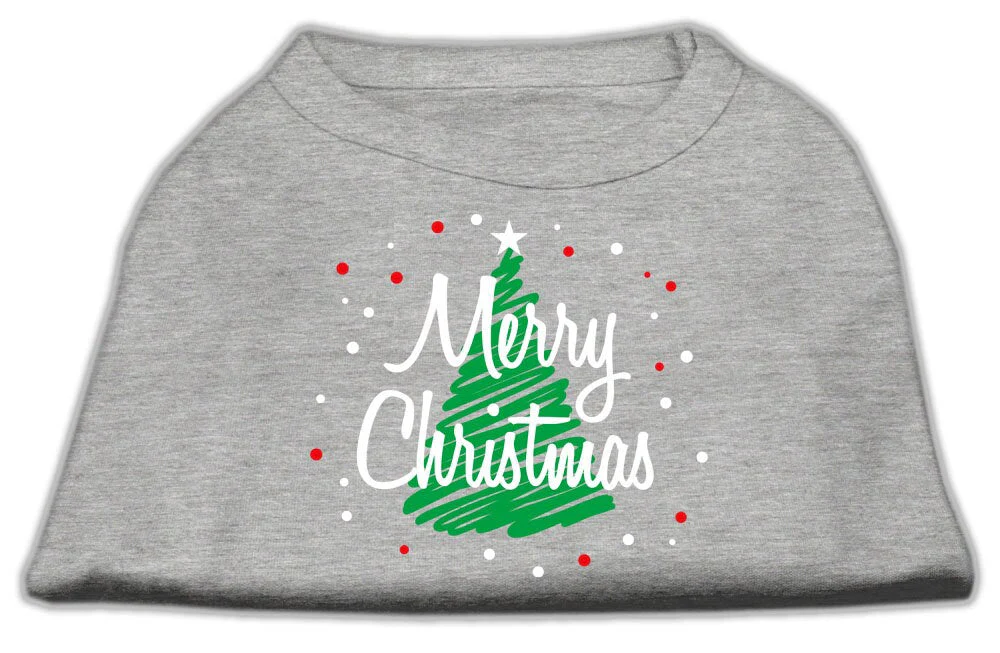 Christmas Screenprinted Dog Shirt, "Scribble Merry Christmas" - Image 8