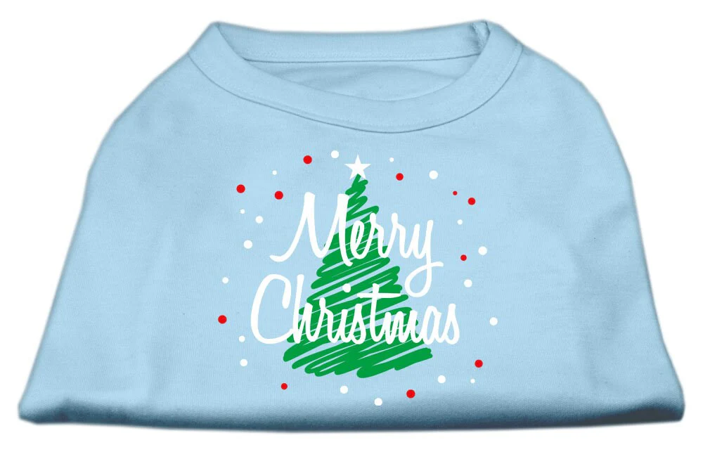 Christmas Screenprinted Dog Shirt, "Scribble Merry Christmas" - Image 9
