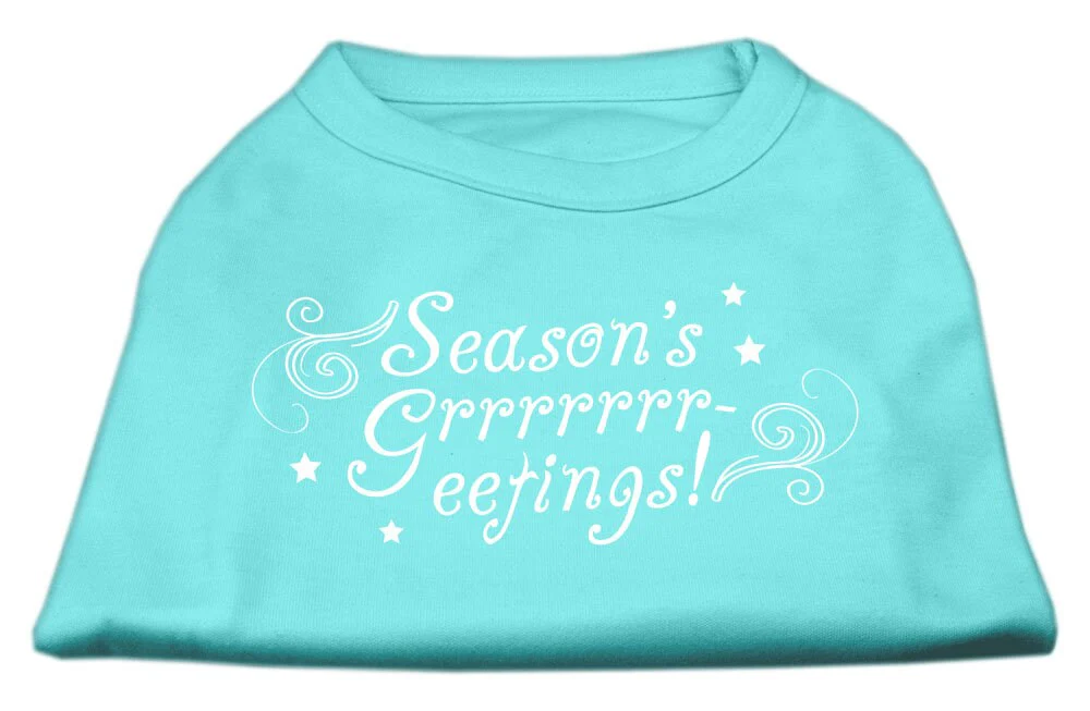 Christmas Screenprinted Dog Shirt, "Season's Greetings" - Image 6