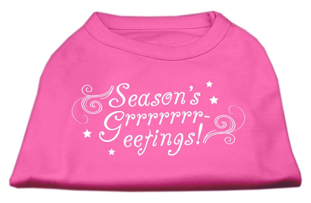 Christmas Screenprinted Dog Shirt, "Season's Greetings" - Image 8