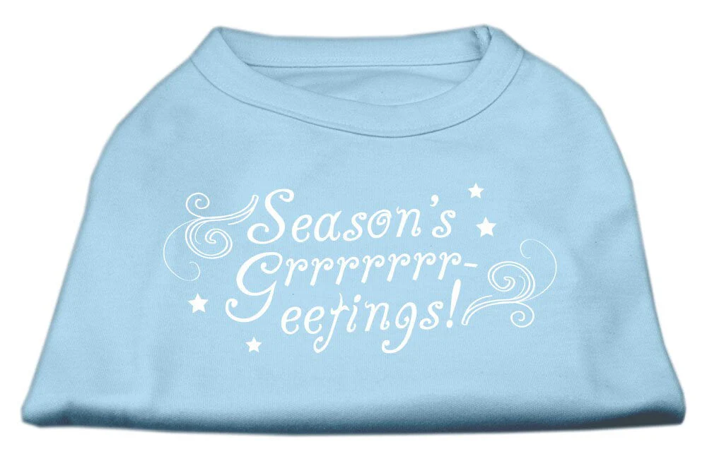 Christmas Screenprinted Dog Shirt, "Season's Greetings" - Image 9