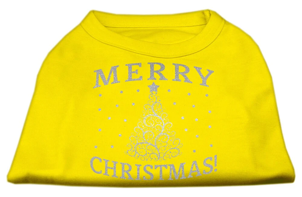 Christmas Screenprinted Dog Shirt, "Shimmer Christmas Tree" - Image 5