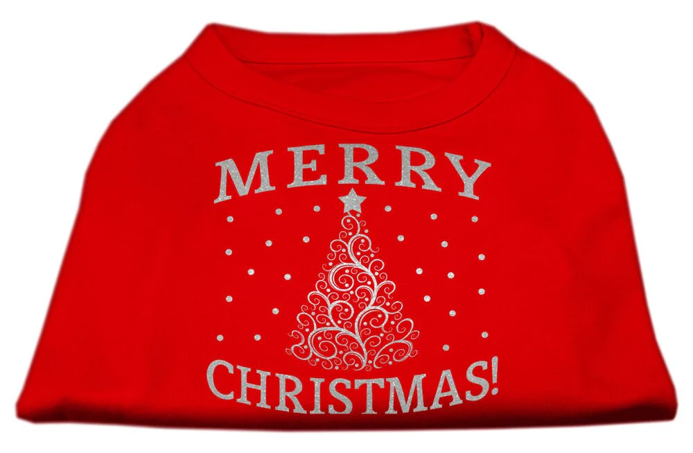 Christmas Screenprinted Dog Shirt, "Shimmer Christmas Tree" - Image 9
