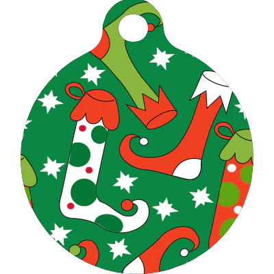 Christmas Stockings HD Dog ID Tag - Image 3