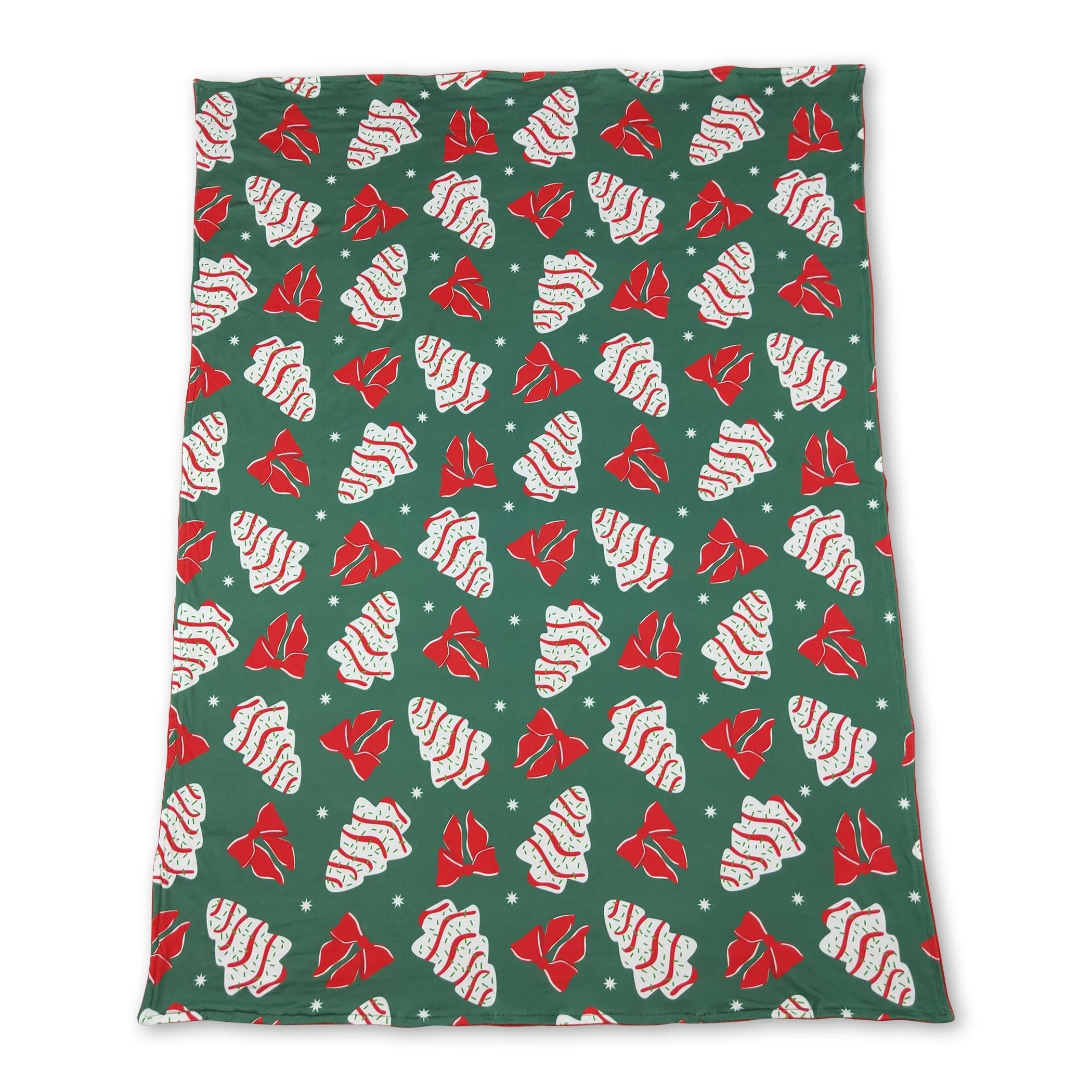 Christmas tree cakes bow baby girls blankets - Image 2