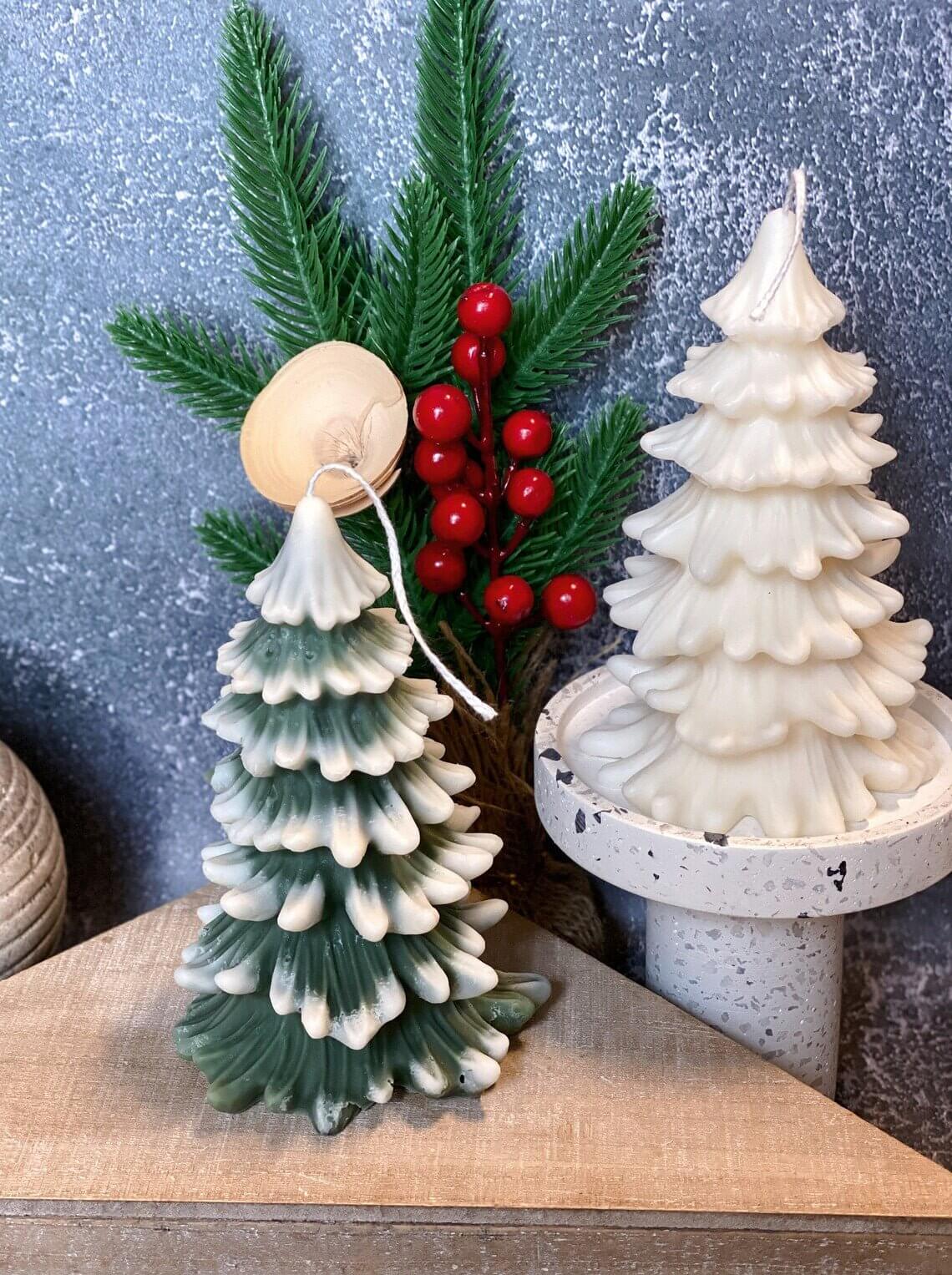 Christmas Tree Candles - Cedar Trees Holiday Decor - Image 5