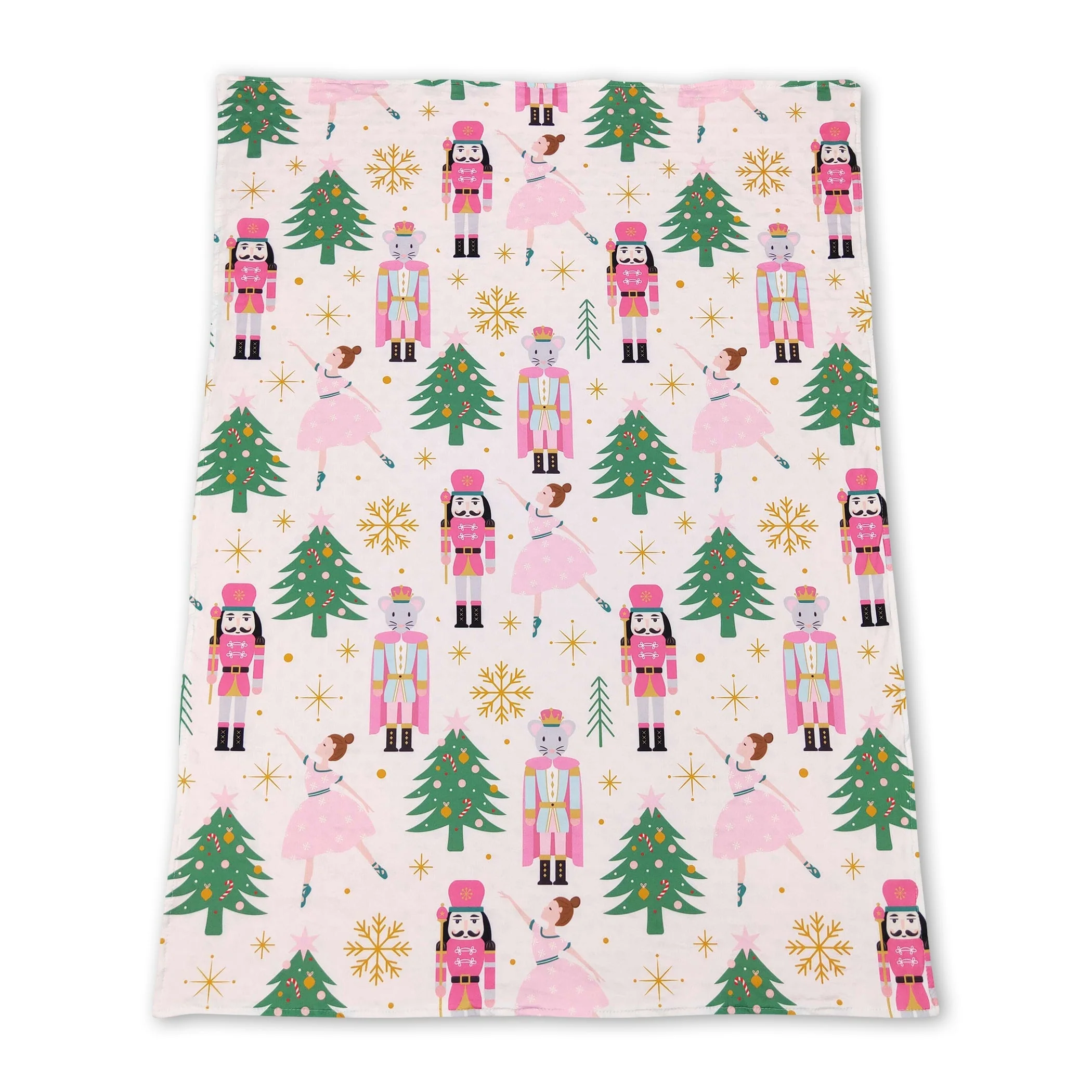 Christmas tree pink ballet baby girls blankets - Image 2