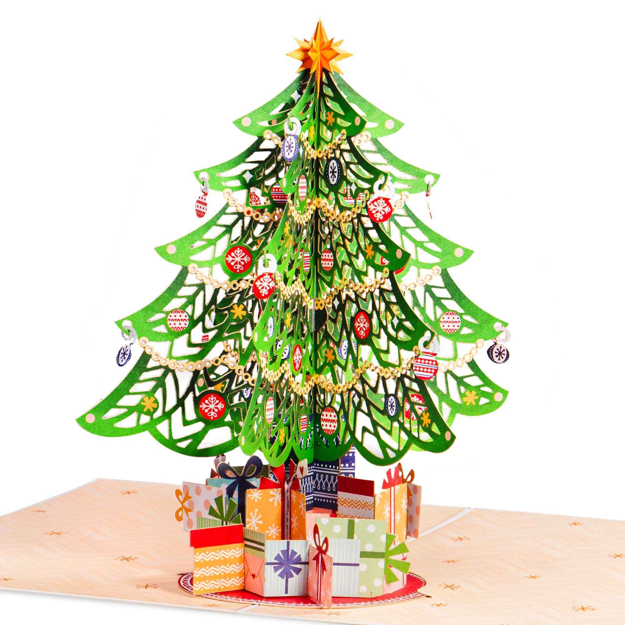 Christmas Tree Pop Up Card with Keepsake Gift - Image 7