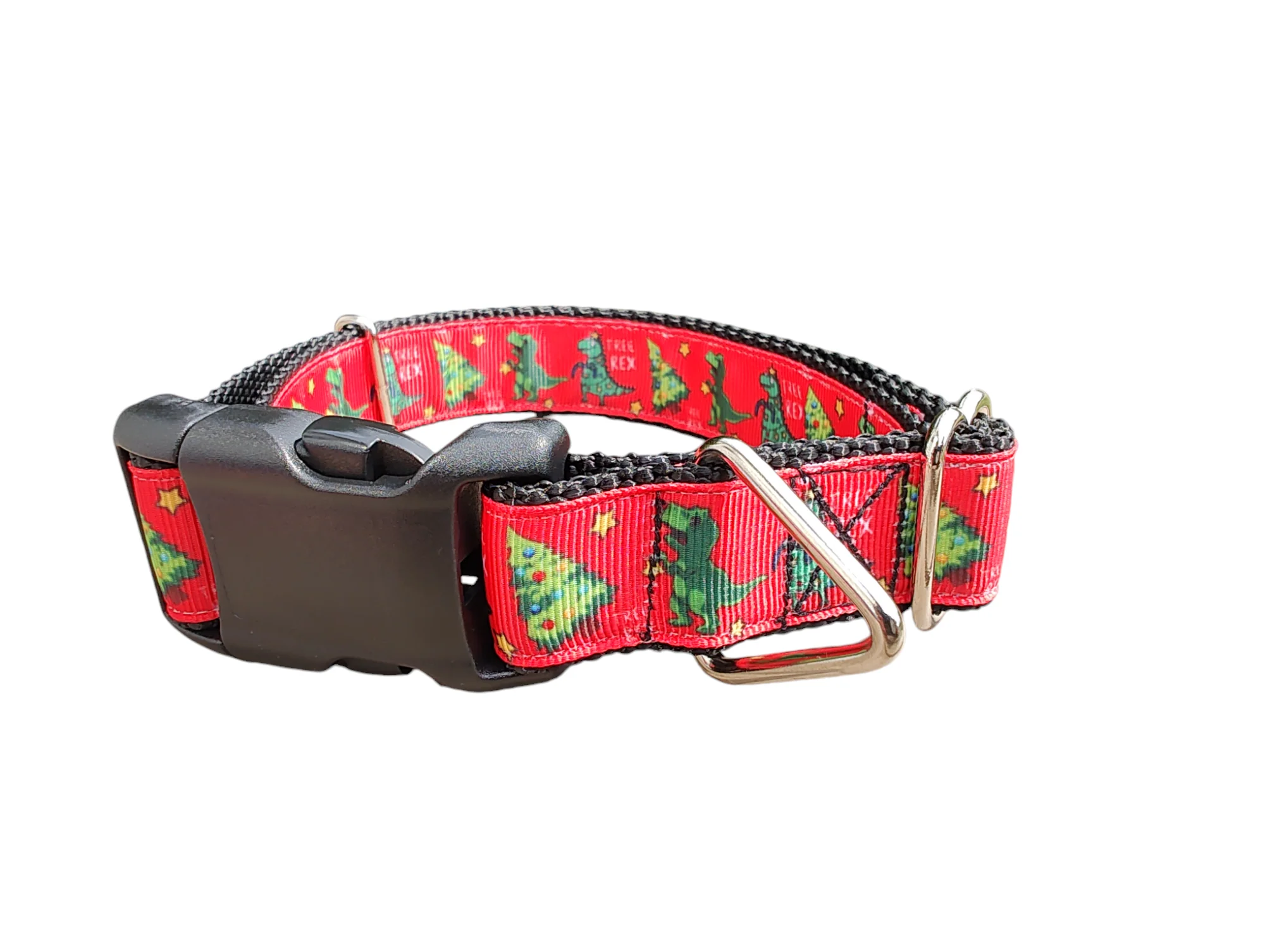 Christmas Tree Rex Nylon Dog Collar - Image 2