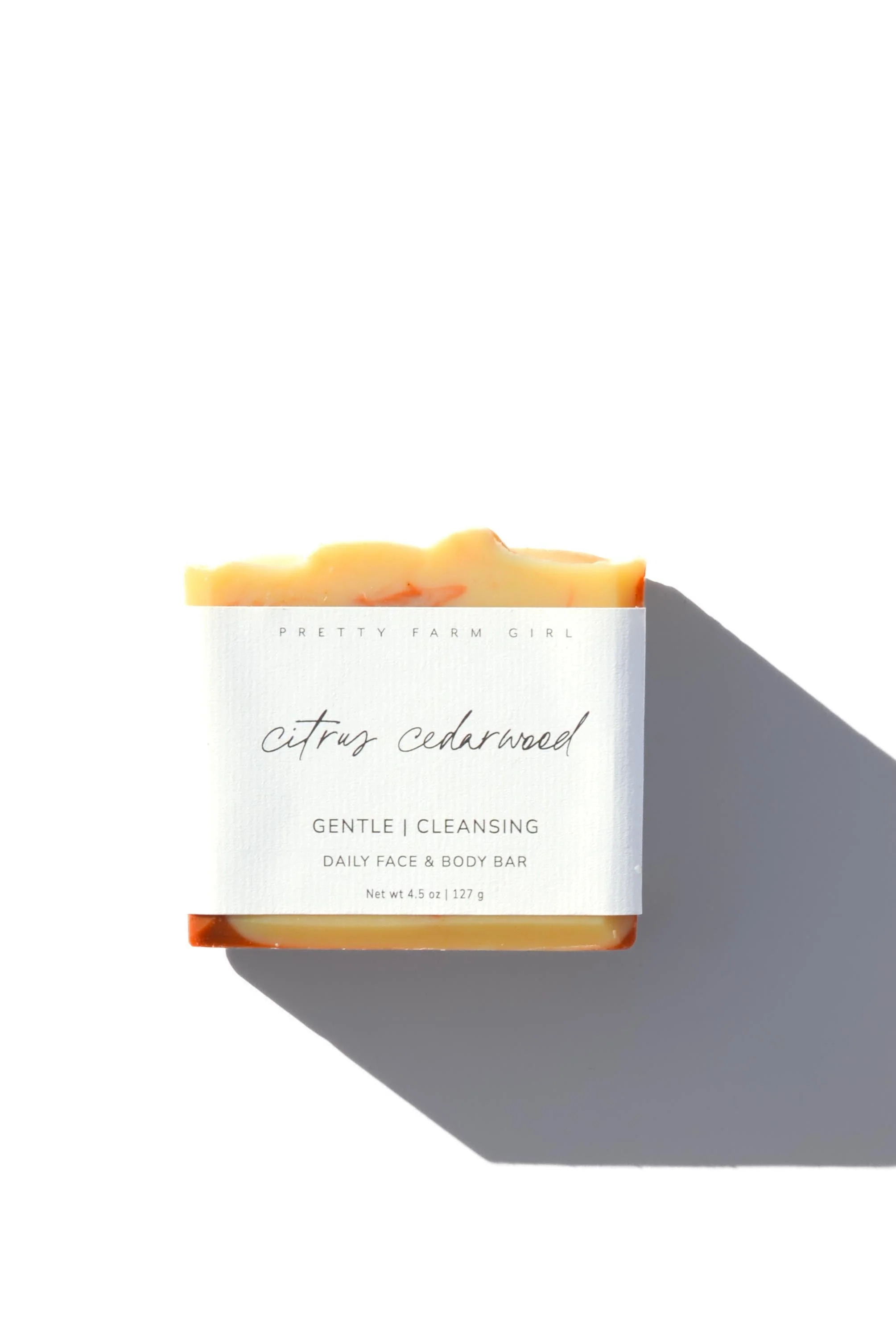 Citrus Cedarwood Handmade Tallow and Goat Milk Soap Bar - Image 2