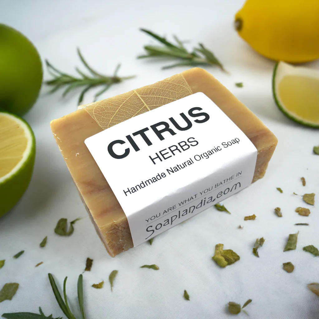 Citrus Herbs Bar Soap, Organic - Image 3