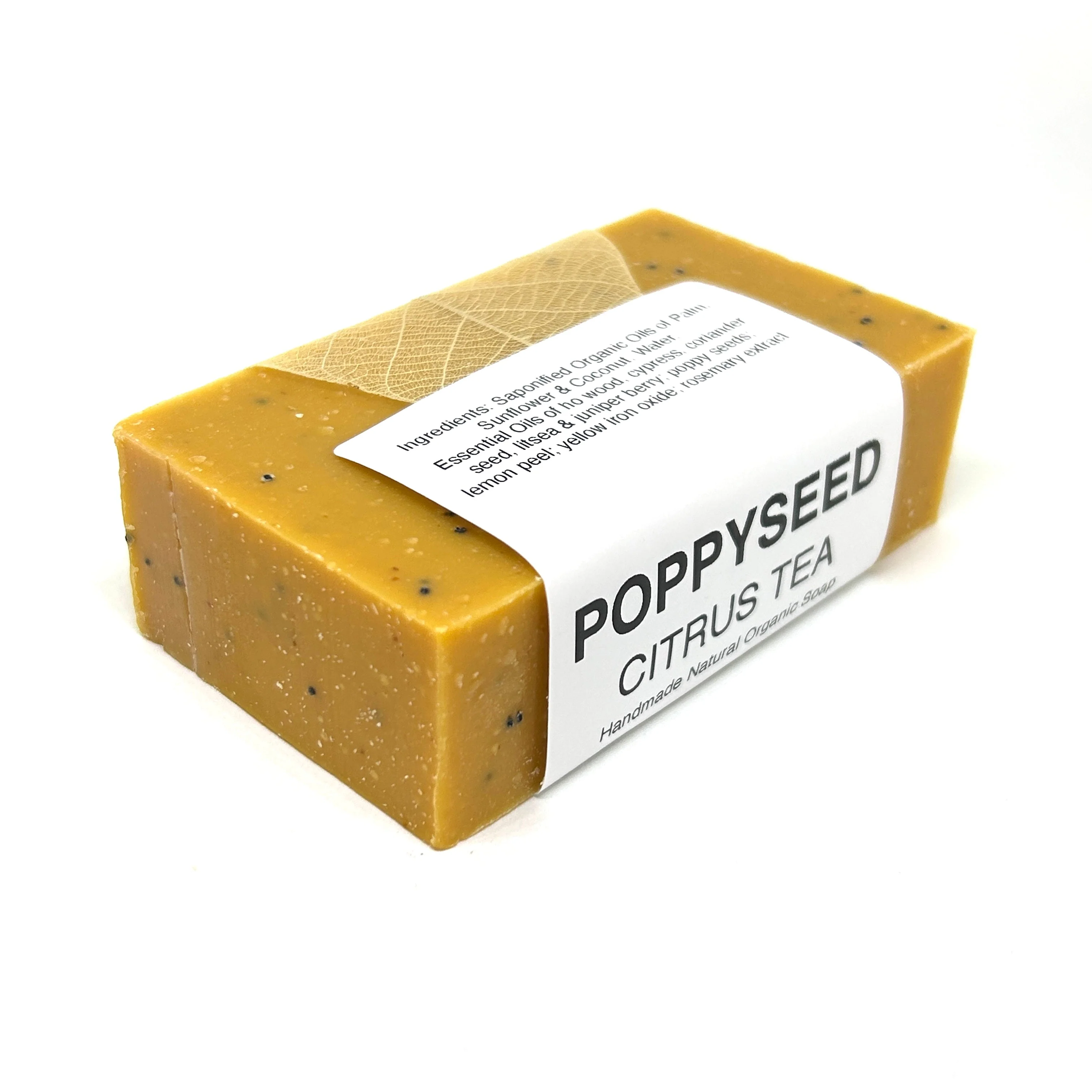 Citrus Poppyseed Bar Soap, Organic - Image 2