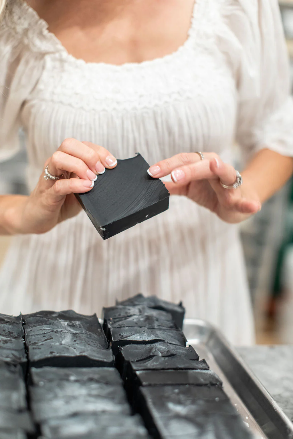 Clarifying Charcoal Bar Handmade Tallow and Goat Milk Soap Bar - Image 3