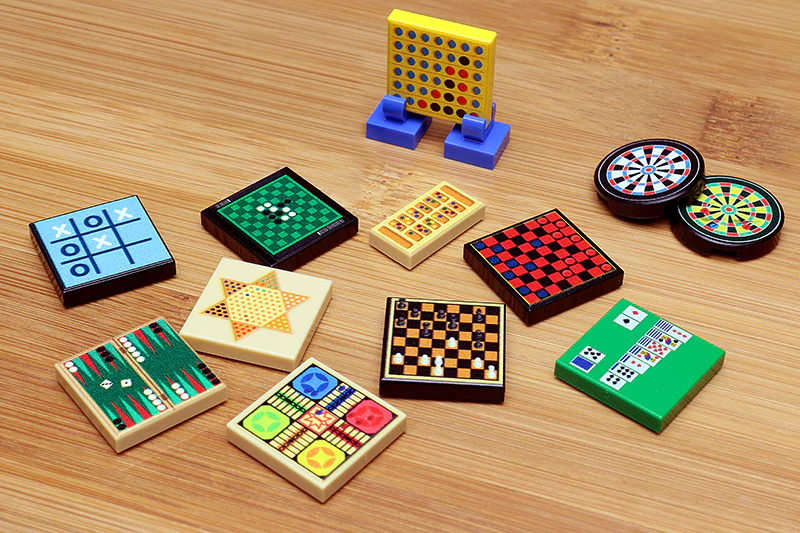 Classic Board Games Pack made using LEGO parts - B3 Customs - Image 2