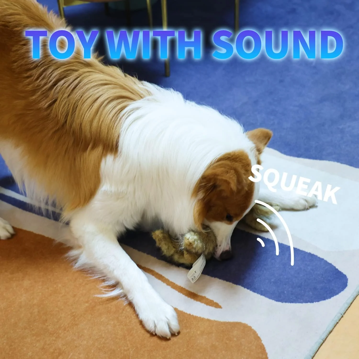 Classic - Dog Toys - Squeaky Dog Brown Rabbit Toys for Dogs - L - Image 5