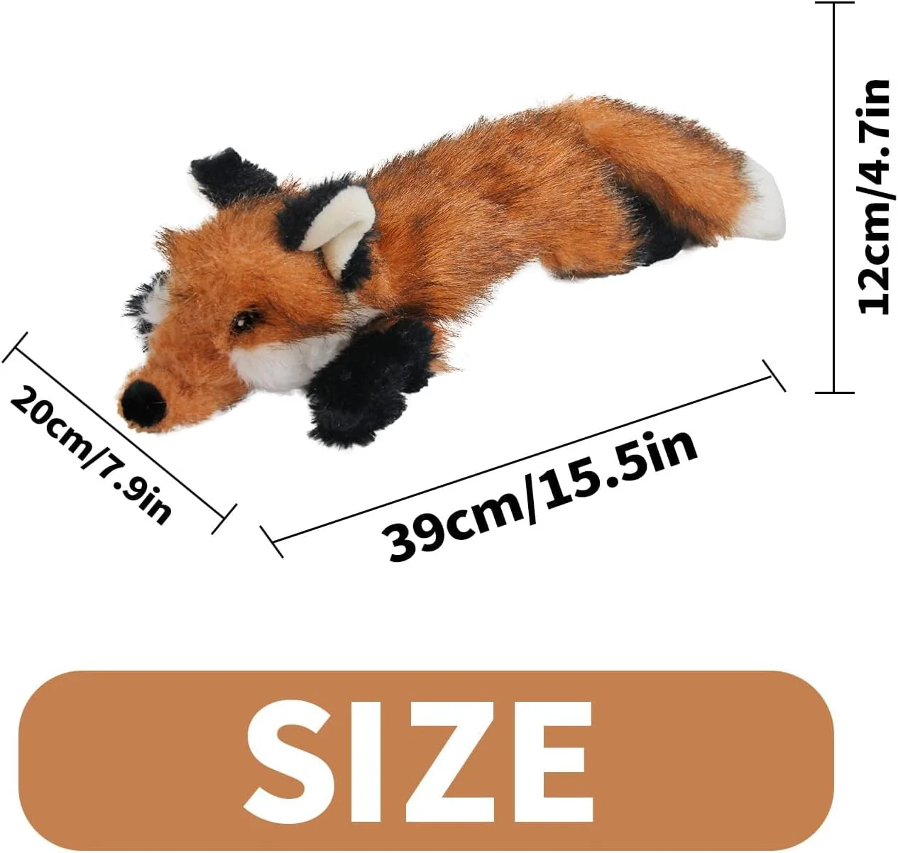 Classic - Dog Toys - Squeaky Dog Fox Toys for Dogs - Image 8