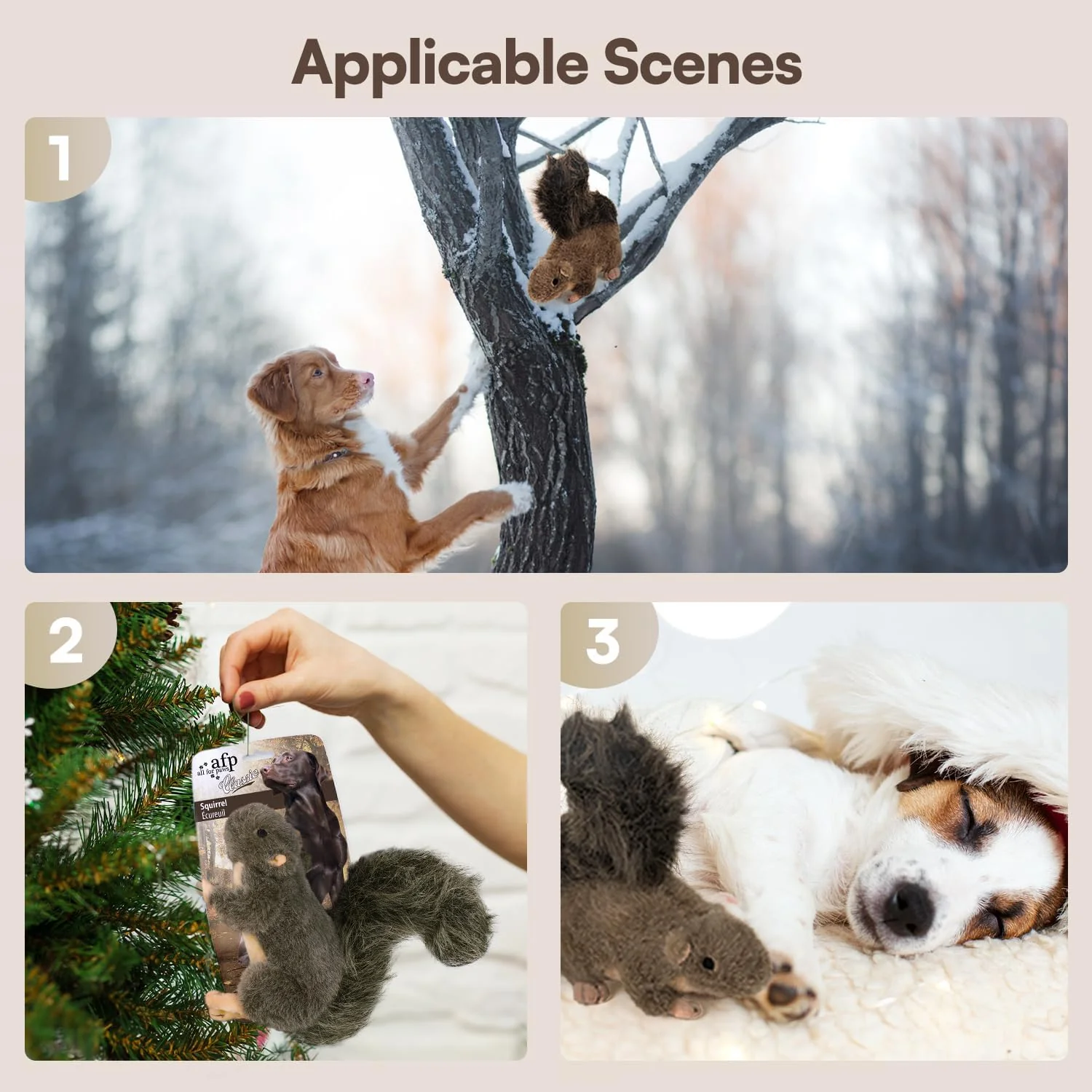 Classic Dog Toys - Squeaky Dog Squirrel Toys for Dogs - Image 5