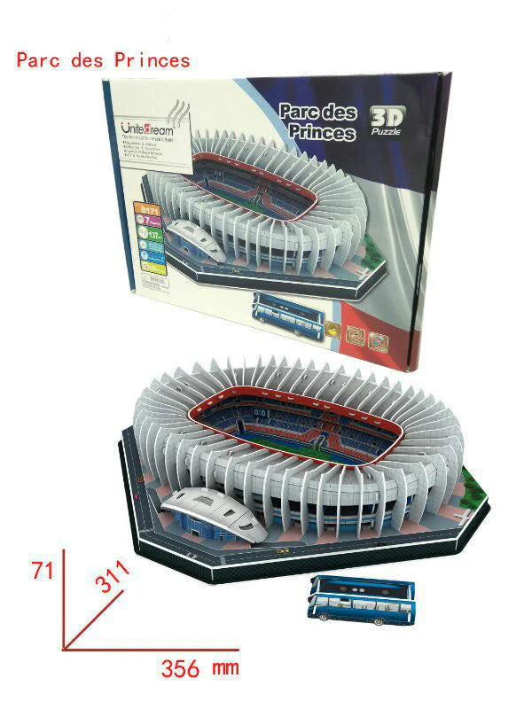 Classic Jigsaw DIY 3D Puzzle World Football Stadium European Soccer Playground Assembled Building Model Puzzle Toys For Children - Image 6