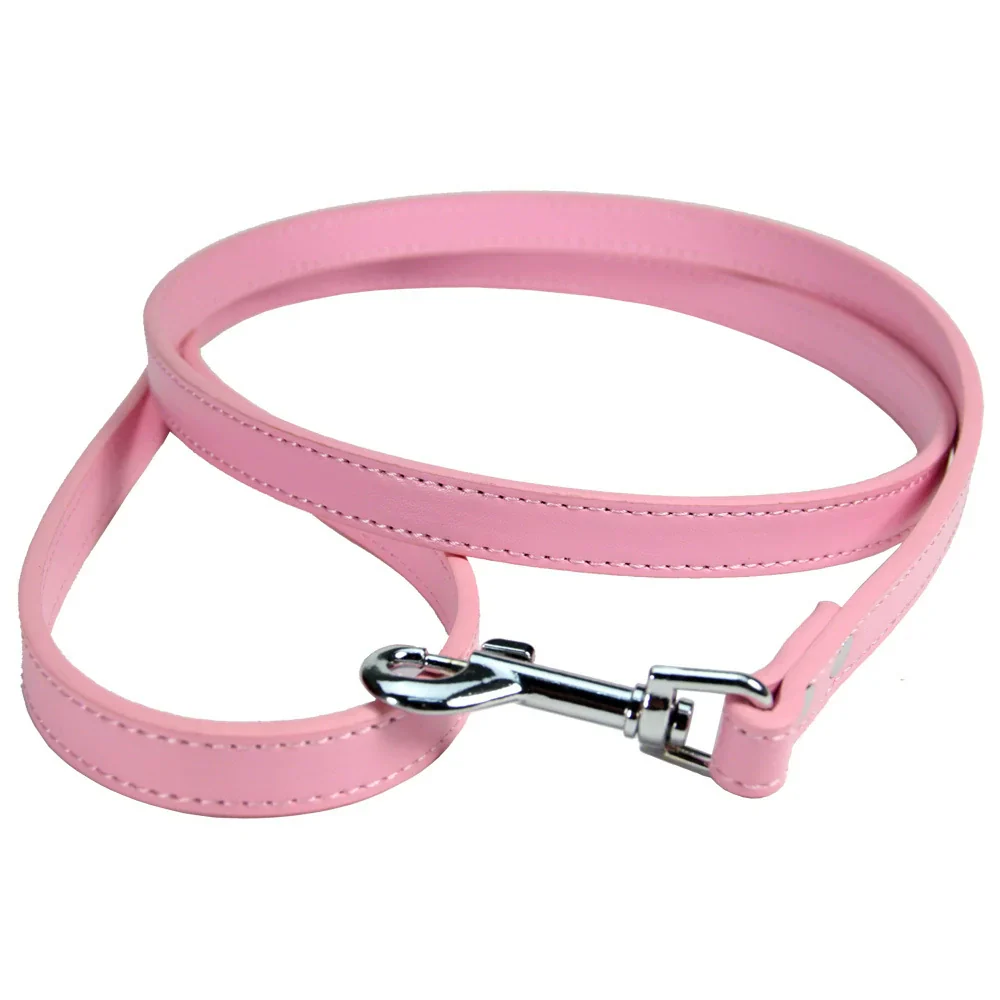 Classic Leather Dog Leash – Soft Vegan Leather Everyday Walking Lead - Image 3