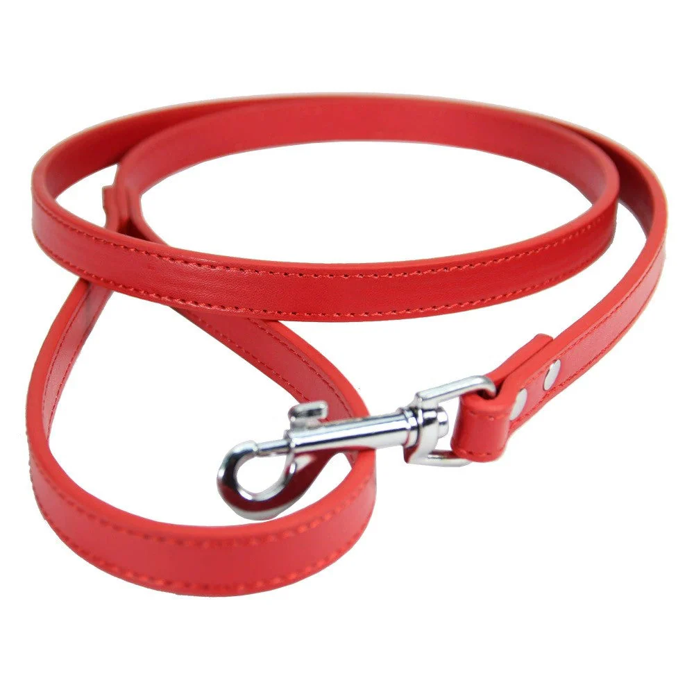 Classic Leather Dog Leash – Soft Vegan Leather Everyday Walking Lead - Image 9